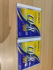 2 x Sony CD-R 700MB 1-32X Speed Recordable Blank Discs - Still Sealed - Picture 1 of 1