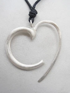Heart Pendant With Initial 'C' In 925 Silver - Alphabet Letter Charm - Picture 1 of 7