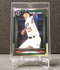 2020 Topps Tribute Walker Buehler Green Parallel 15/99 Los Angeles Dodgers #45