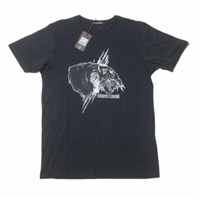 Totalmente Nuevo - Camiseta Roberto Cavalli Tigre Gráfico Logo Para Hombre (Talla XL) Foto 1 de 4