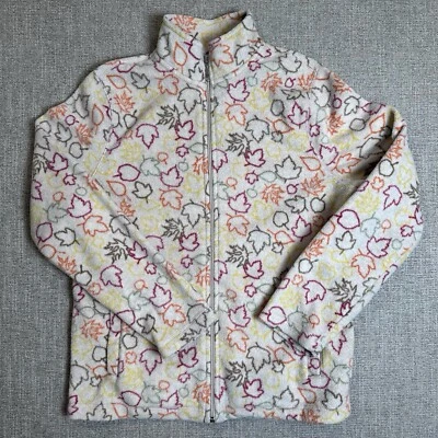 Chaqueta Breckenridge Hojas de Otoño Polar Cremallera Bolsillos Gris Crema Talla Pequeña Foto 1 de 4