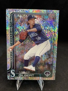 2025 Topps Series 1 LOGAN GILBERT Silver Holo Foil #66 MARINERS - Picture 1 of 5