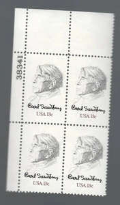 Briefmarke USA 1731, Carl Sandburg, Plattenblock, postfrisch - Bild 1 von 1