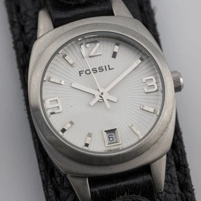 FOSSIL Authentic JR-8880 All St. Steel Quartz Analog Women's Watch New Battery - Image 1 of 4