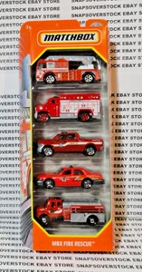 2021 MATCHBOX FIRE RESCUE 5-PACK ~ FIRETRUCKS AMBULANCE FORD DODGE FREIGHTLINER - Picture 1 of 14