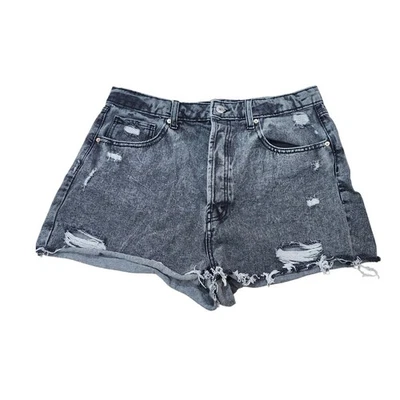 Wild Fable Women's Highest Rise Cutoff Shorts Size 14 Black Distressed Raw Hem - Image 1 of 4