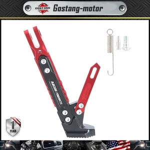New CNC Aluminum Alloy Adjustable Motorcycle Kickstand Foot Side Support Stand - Picture 1 of 10