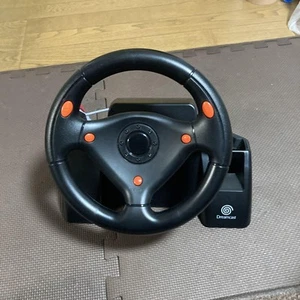 SEGA Dreamcast Racing Controller HKT-7400 steering wheel japan Used Good - Picture 1 of 7