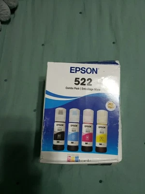 Cartucho de tinta Epson 522 negro/cian/magenta/amarillo ultra alto rendimiento recarga. LEER Foto 1 de 4