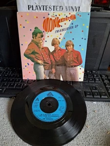 THE MONKEES IM A BELIEVER EP LISTEN TO THE BAND THEME FROM EX-  7" VINYL SINGLE - Picture 1 of 3