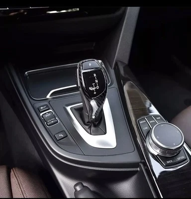 M-Sport Carbon Fiber Gear Knob Trim Cover for BMW F-Chassis 1 2 3 4 5 6 X Series - Image 1 of 3