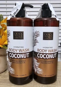 Confezione 2 Pezzi Collezione Mar Morto ~ COCCO Body Wash con Minerali Marini 33,8 Floz Idrato - Foto 1 di 4