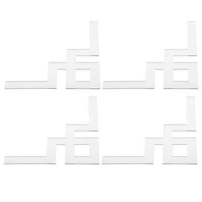  4 Pcs Aufkleber Spiegel Selbstklebende Wandaufkleber Wanddekorationsaufkleber - Bild 1 von 4