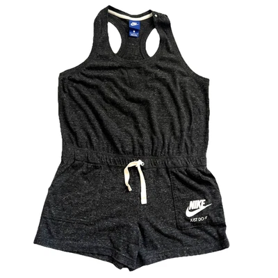 Nike Mameluco Mujer Grande Negro Mezcla de Algodón Orgánico Mono Deportivo Foto 1 de 4