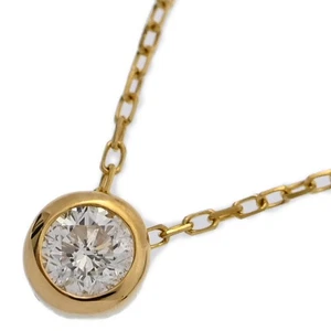 0.15ct/1P Diamond Necklace Pendant/K18YG/750-1.2g/Yellow Gold/Gift/Anniversary - Picture 1 of 10