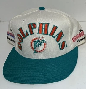 Cappello Vintage Miami Dolphins Lana Annco Snapback NFL Football 1973-1974 Campione - Foto 1 di 8