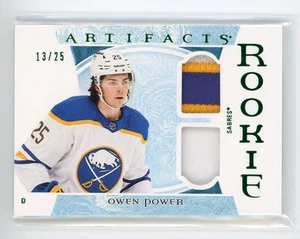 2022-23 Upper Deck Artifacts Owen Power Rookie Horizontal Dual Patch /25 Sabres - Picture 1 of 1