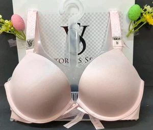 Victoria Secret Sexy Scattered Shine Strap Push Up Bra 30DD Angel Pink 80730 - Picture 1 of 10