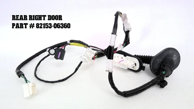 Toyota Camry 2012-2014 puerta trasera derecha arnés de cableado 82153-06360 OEM Foto 1 de 4