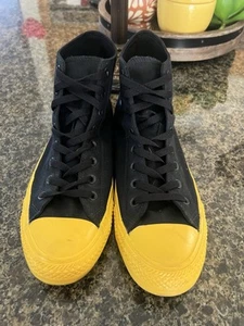 Converse CTAS HI Black/Amarillo/Black 168117F Smiley Face Sz 11 Men’s - Picture 1 of 7