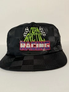 Team Arctic Racing Vintage Hat Arctic Cat Snapback Black Nylon Snowmobile - Picture 1 of 5