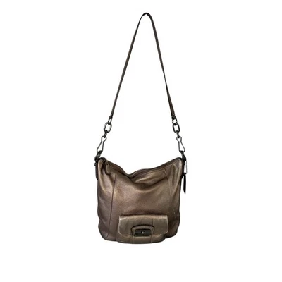 Coach Kristin Hobo Bag Metallic Gold Leather Shoulder Bag Crossbody Purse 14783 - Image 1 of 4