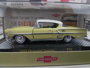 M2 Machines 2022 Auto Thentics 1958 Chevrolet Impala R73 22-57 Yellow 1/6800 - Picture 1 of 3