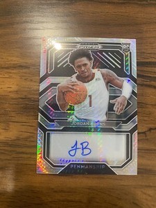 2021-22 Prizm Draft Picks College Penmanship Auto Hyper #CP-JBU Jordan Burns