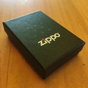 Zippo Lighter Case Empty Box Black with Papers BRAND NEW - Picture 1 of 6