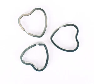 Attache porte-clés coeur Argenté 3,5 cm x 6 pièces - Imagen 1 de 1