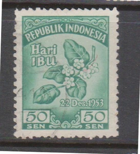 (F83-15) 1953 Indonesia 50s Mother's day stamp (O) - Picture 1 of 1