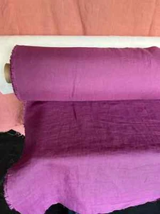 Plum Purple Linen Fabric by the Yard – Soft Washed – Apparel, Curtains, Crafts - Picture 1 of 5