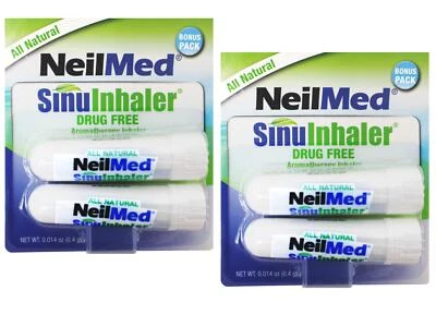 NeilMed SinuInhaler inhalador de aromaterapia natural no medicado paquete de 2 unidades Foto 1 de 3