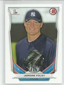 Tarjeta de draft de Jordan Foley 2014 de los Yankees de Nueva York Bowman - Imagen 1 de 2