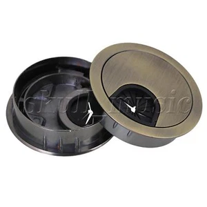 4Pieces Zinc Alloy 50mm Bronze Cable Grommets Office Desk Tidy Wire Hole Cover - Afbeelding 1 van 8