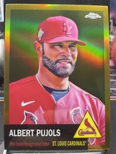 2022 Topps Chrome Platinum Anniversary Albert Pujols Gold Refractor /50 Cards