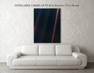 NASAs Pale Blue Dot from Voyager  Canvas Box Art/ Photo Print A4-A1 - Picture 1 of 6