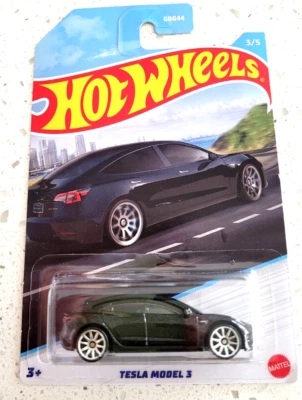 Hot Wheels Tesla Model 3 Black  - 2022 Luxury Sedans #3 - Image 1 of 2