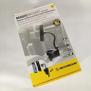 Scosche MagicMount Power Hub & Magnetische Tassenhalterung für Mobilgeräte 4 Ausgänge - Bild 1 von 5