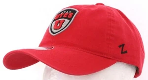 NEW University of Utah Utes U Zephyr Red Adjustable Embroidered Chino Hat OS Cap - Picture 1 of 9