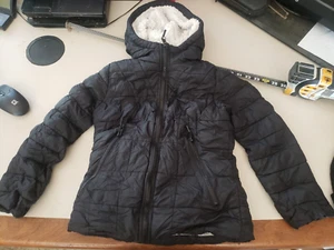 youth Reebok black puffy lined hooded zip up jacket sz.S 7/8 - Picture 1 of 7