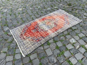 Turkish Antique rug Bohemian Area rug Oushak rug Vintage Rug Handmade wool rug - Picture 1 of 11