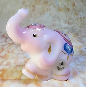 Fenton Art Glas Karneval Elefant Rosalene glänzend HP signiert P Lauderman - Bild 1 von 5