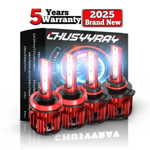 For Chevy Suburban Tahoe 2008-2014 4x 9005 H11 LED Headlight High Low Beam Bulbs - Picture 1 of 24