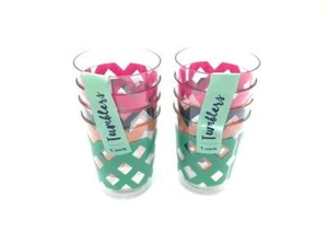 Tumblers Set of 4 Count Multi Coloured Drinking Glasses Tumblers 2 Packs New - Picture 1 of 4