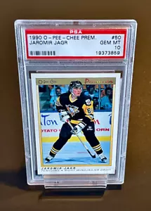 1990 O-PEE-CHEE PREMIER #50 JAROMIR JAGR (RC) ROOKIE PSA 10 GEM MINT #2 NHL GOAT - Bild 1 von 2