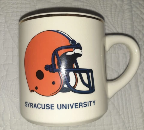 Vtg 1987 Syracuse University Football Undefeated Season Coffee Mug Collectible Cover