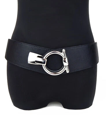 Ella Jonte Stretchgürtel schwarz silber 75 - 90 elastischer Taillengürtel Gürtel - Bild 1 von 3