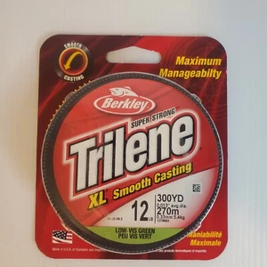 Berkley XLFS12-22 12 Pfund Neu Trilene XL Mono Line LOW VIS Grün 300Yd - Bild 1 von 4
