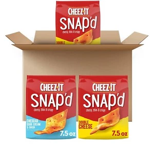 Cheez-It Snap'd Cheese Crackers Chips Thin Crisps Lunch Snacks Variety Pack 2... - Picture 1 of 11